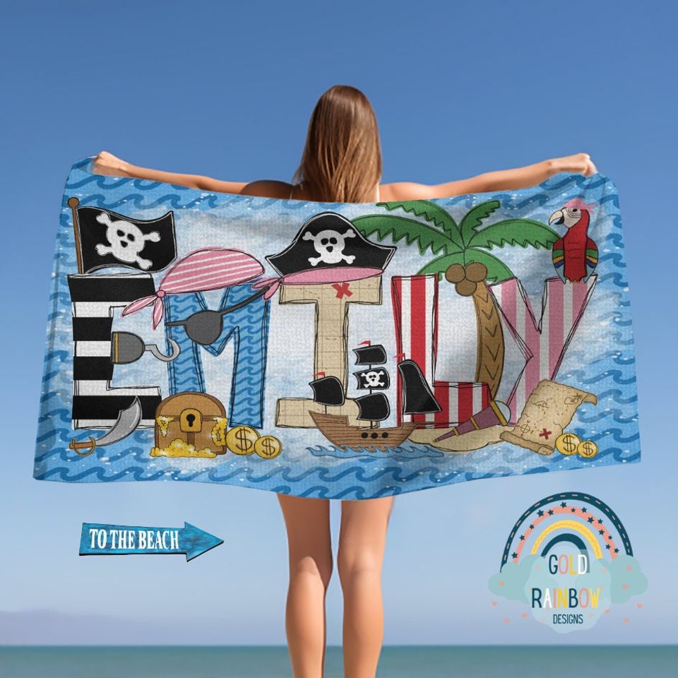 Pirate Captain Beach Towel