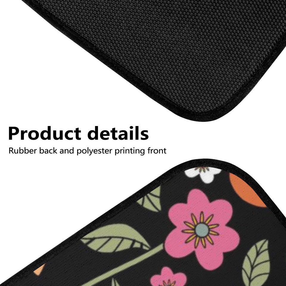 Car Mats, Mushroom Car Mats Set, Magenta Black Car Floor Mats for Women, Cute Car Mats Boho, Car Floor Mat Cute, Car Matts, Cottagecore