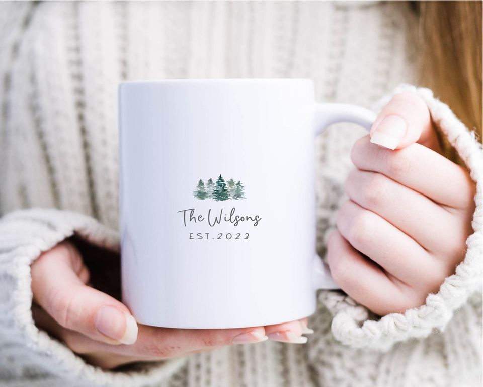 Personalized Wedding Mugs, Couples Ceramic Mugs