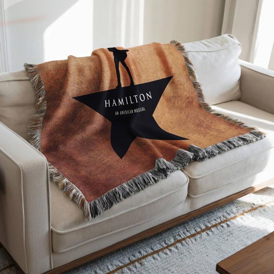 Hamilton Musical Woven Blanket, Alexander Hamilton Woven Blanket, Hamilton Broadway Blanket, American Musical Blanket, Christmas Blanket