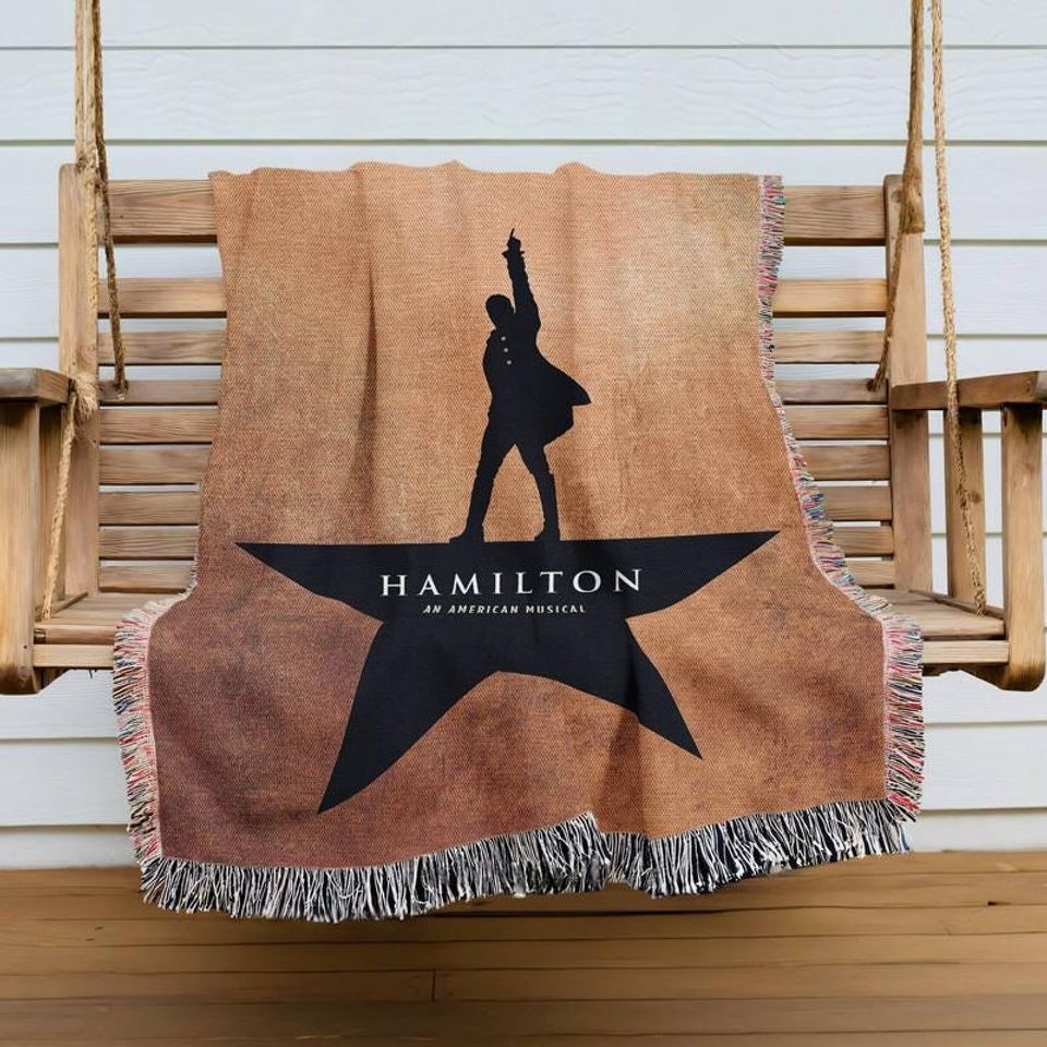 Hamilton Musical Woven Blanket, Alexander Hamilton Woven Blanket, Hamilton Broadway Blanket, American Musical Blanket, Christmas Blanket