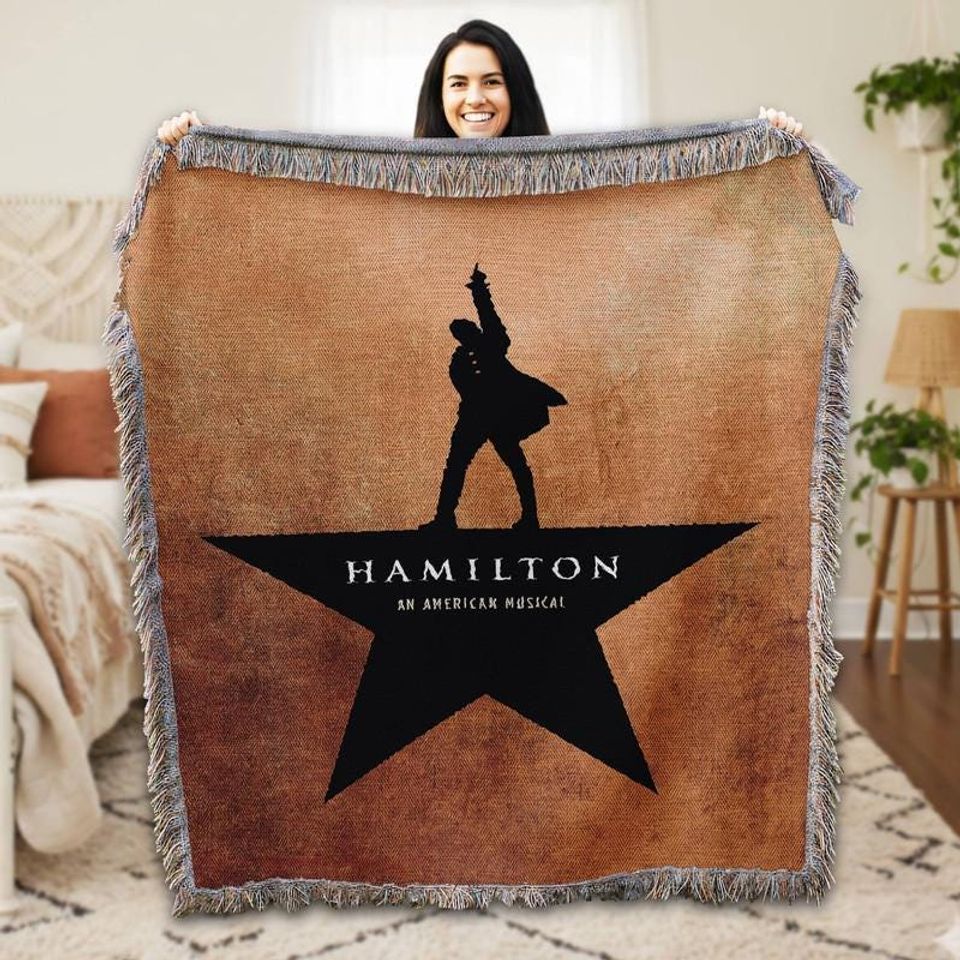 Hamilton Musical Woven Blanket, Alexander Hamilton Woven Blanket, Hamilton Broadway Blanket, American Musical Blanket, Christmas Blanket