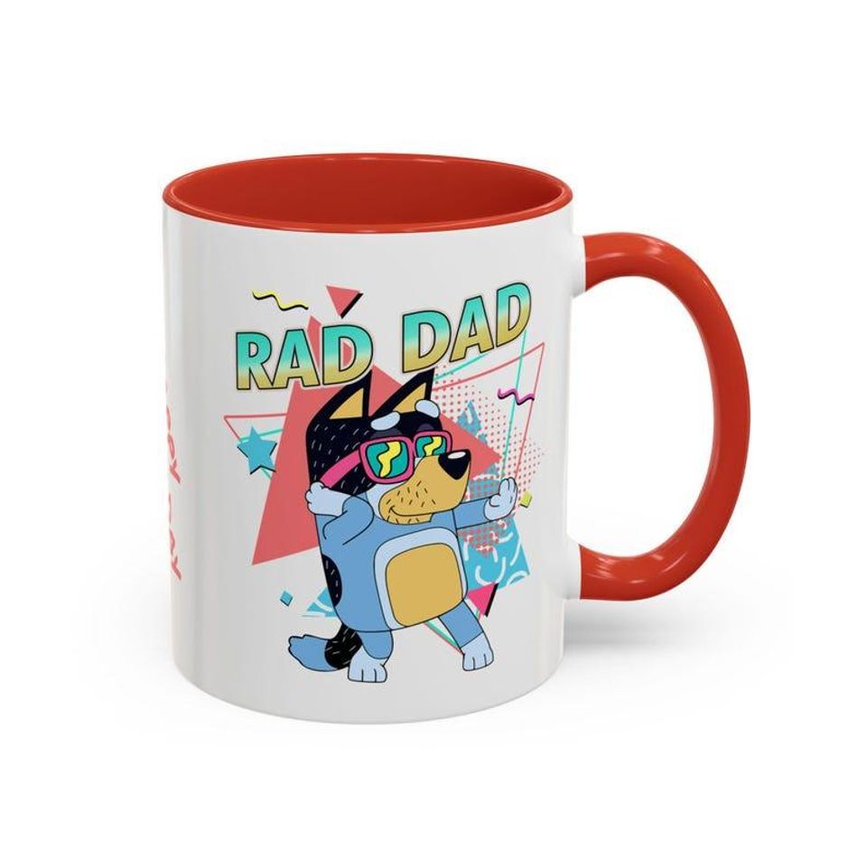 Rad Dad Fathers Day Gift Coffee Mug - BlueyDad Theme