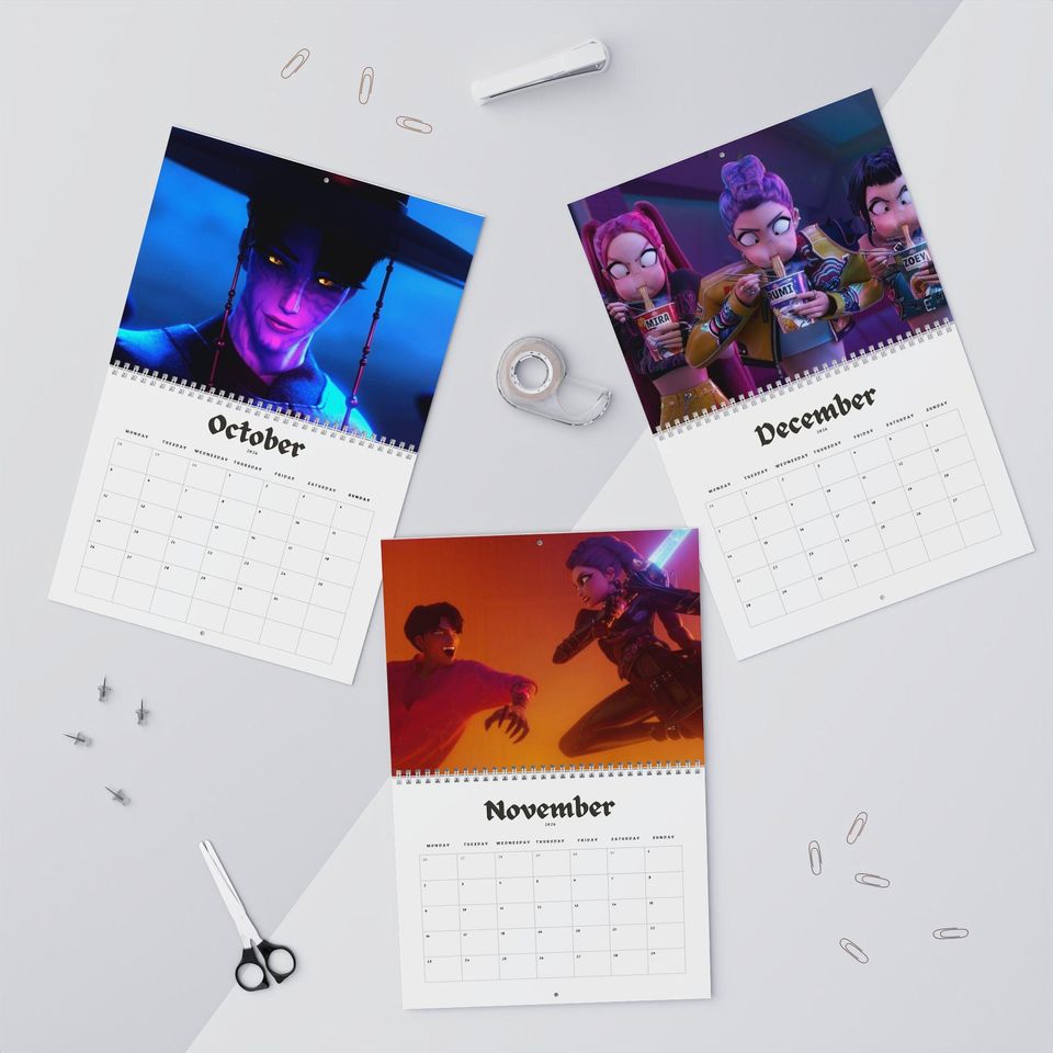 Kpop Demon Hunters 2026 Wall Calendar - Movie Inspired, Animated Design, Gift for Fans, Home Decor, Office Organization, Unique Planner