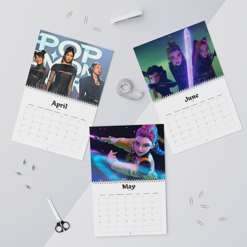 Kpop Demon Hunters 2026 Wall Calendar - Movie Inspired, Animated Design, Gift for Fans, Home Decor, Office Organization, Unique Planner