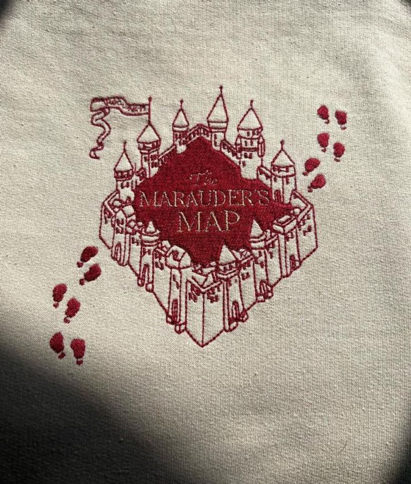 The Marauders Map Crewneck | Embroidery Sweatshirt | Harry Potter inspired Jumper