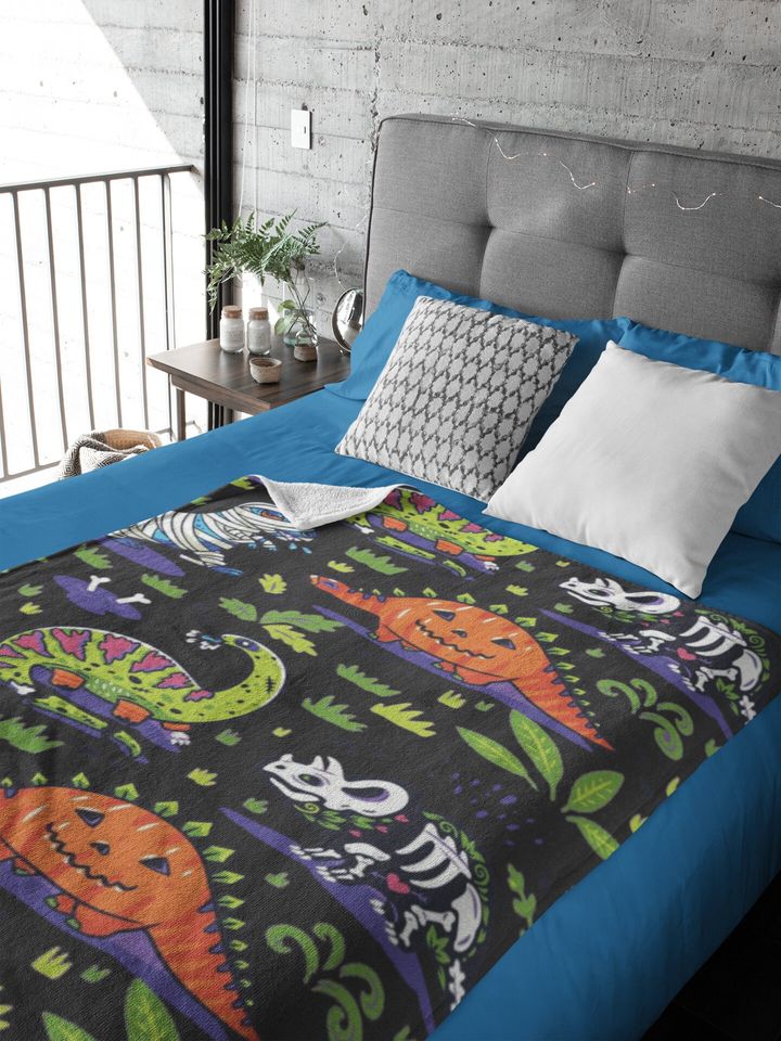 Dinosaur Halloween Fleece Blanket