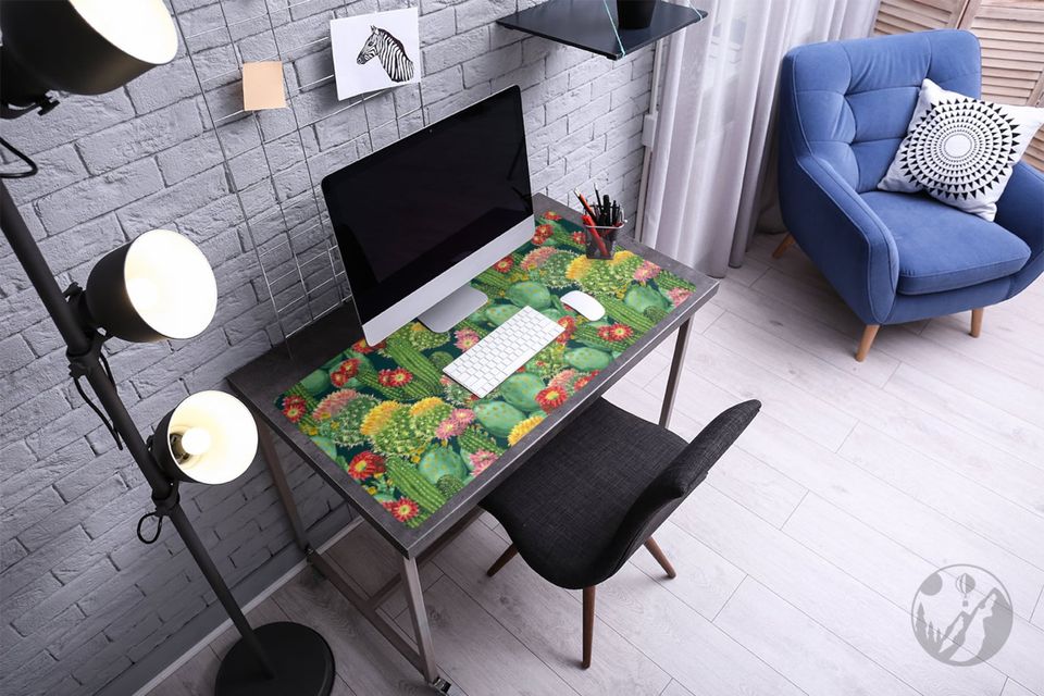 Cacti Flowers Desk Mats