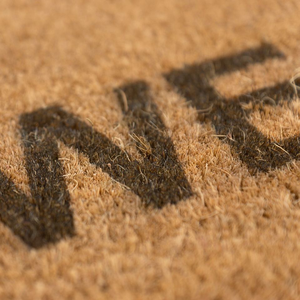 Brush Door Mat Personalised Front Door Mat Custom Printed First Home Couple's Gift Your Text Here