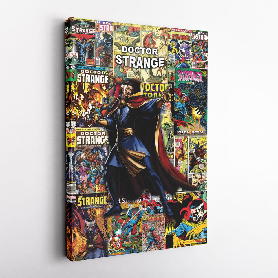 Dr. STRANGE Collage Art Poster Comics Wall Art