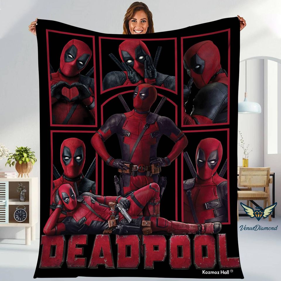 Deadpool Marvel Blanket | Deadpool Wade Wilson Blanket | Deadpool Avengers Superhero  Blanket for Bed Couch Sofa