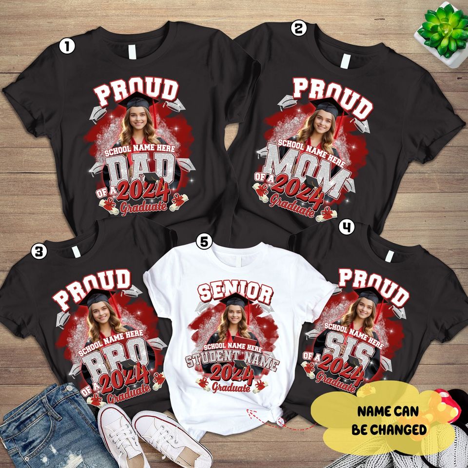 Personalized 2024 Garduation Matching Shirt, Personalized Graduation Shirt