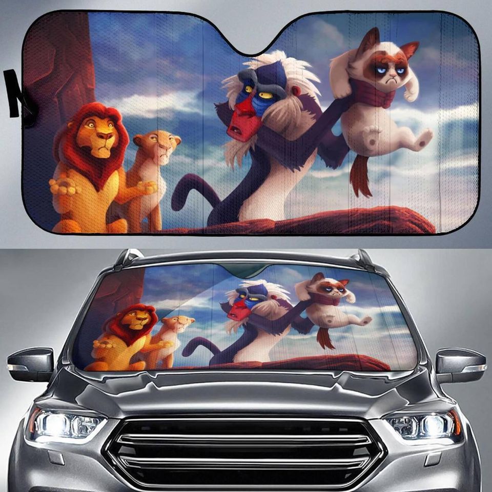 Lion King Grumpy Cat Car Sun Shade Lion King Car Sun Shade Lion King ...
