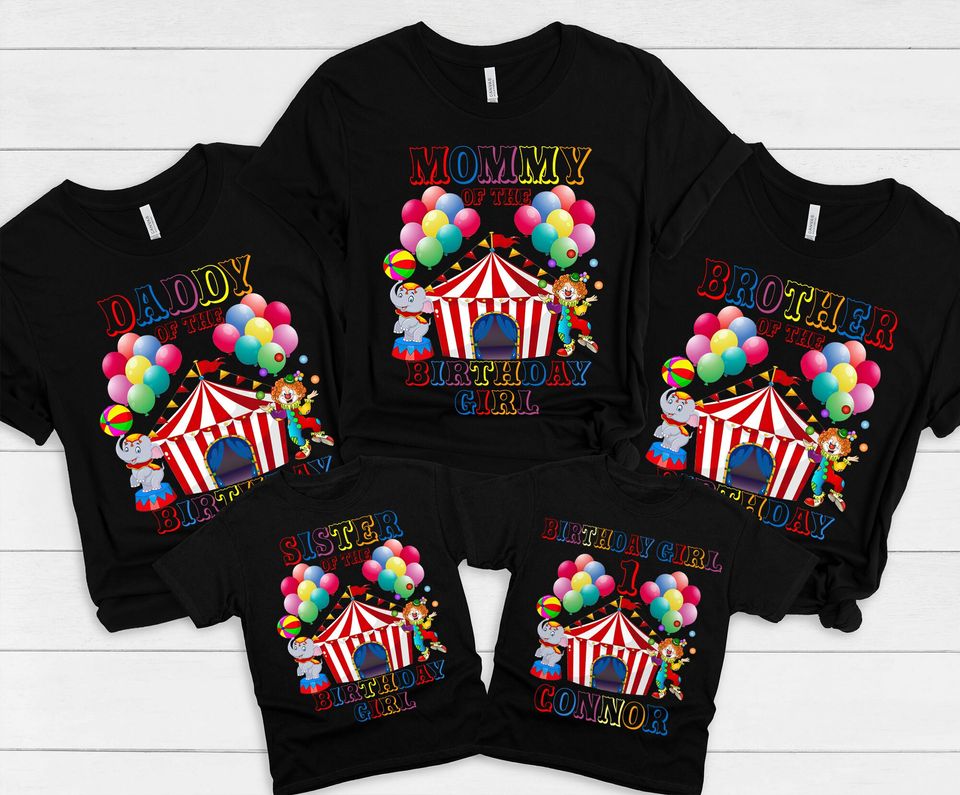 Circus Theme Birthday Carnival Personalized Birthday Shirt