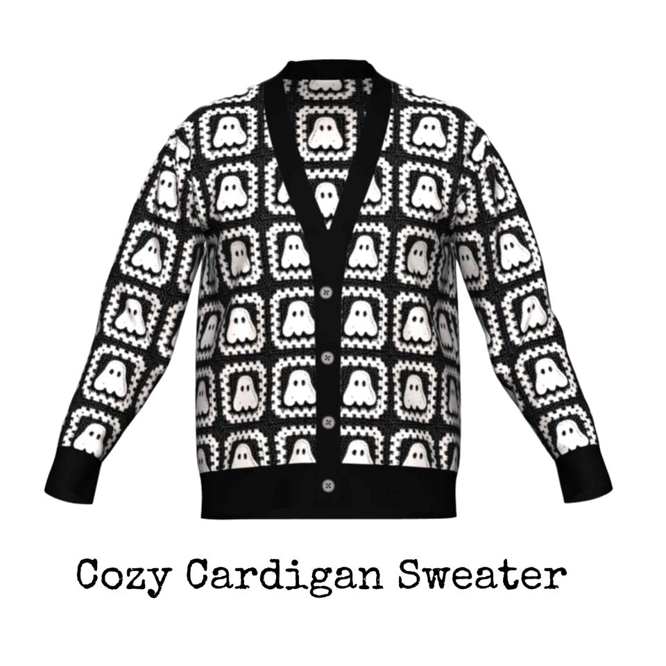Ghost Cardigan Sweater or Knit Ghost Crewneck Sweater
