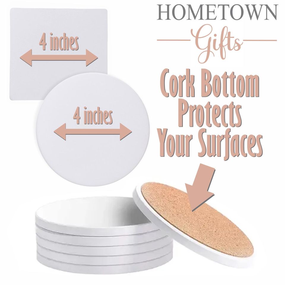Portland OR Ceramic Coasters Set - Oregon Home Decor and Travel Keepsake