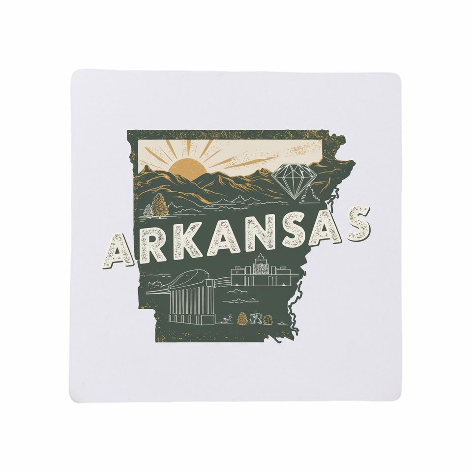 Arkansas State Ceramic Coasters – Housewarming Gift, Arkansas Home Decor, Keepsake