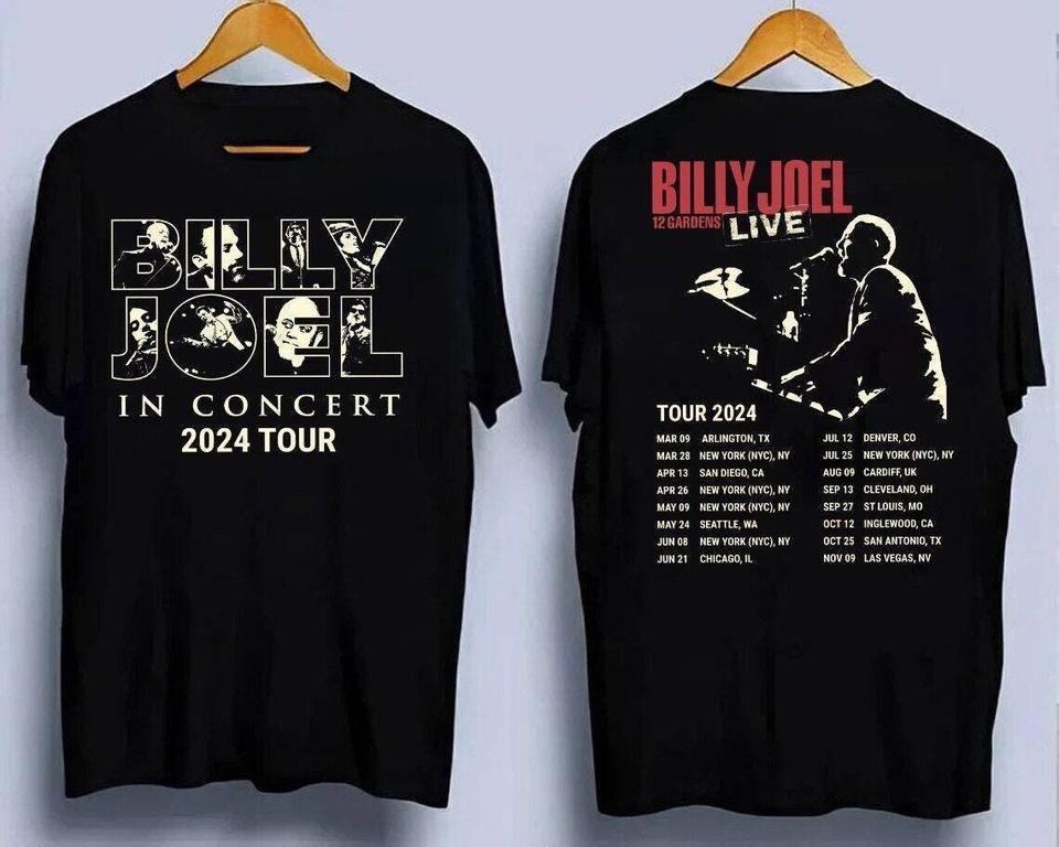 Billy Joel In Concert Tour 2024 Shirt, Vintage Billy Joel