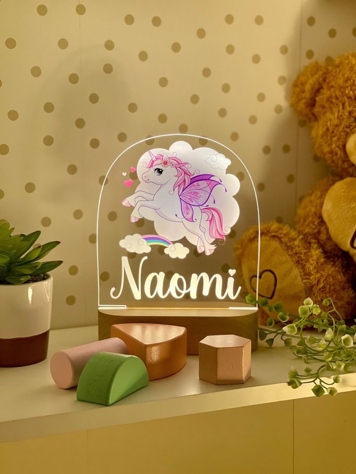 Personalized Baby Unicorn Night Light: Nursery Decor