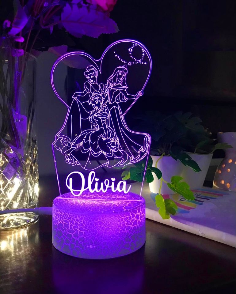 Personalized Princesses Night Light