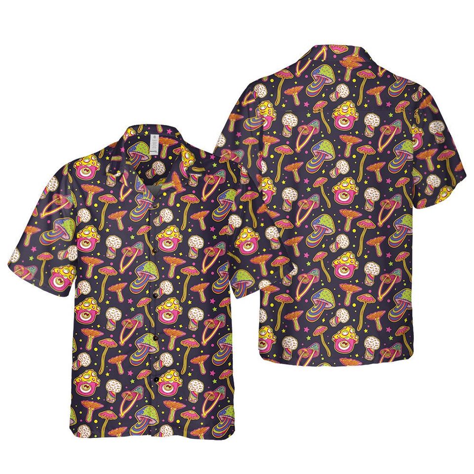 Trippy Mushroom Hawaiian Shirt