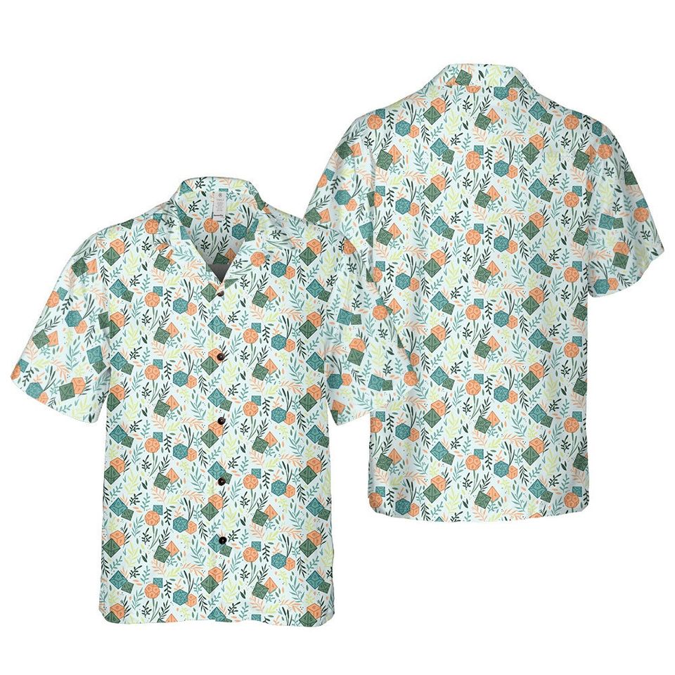 DnD Dice Pattern Hawaiian Shirt