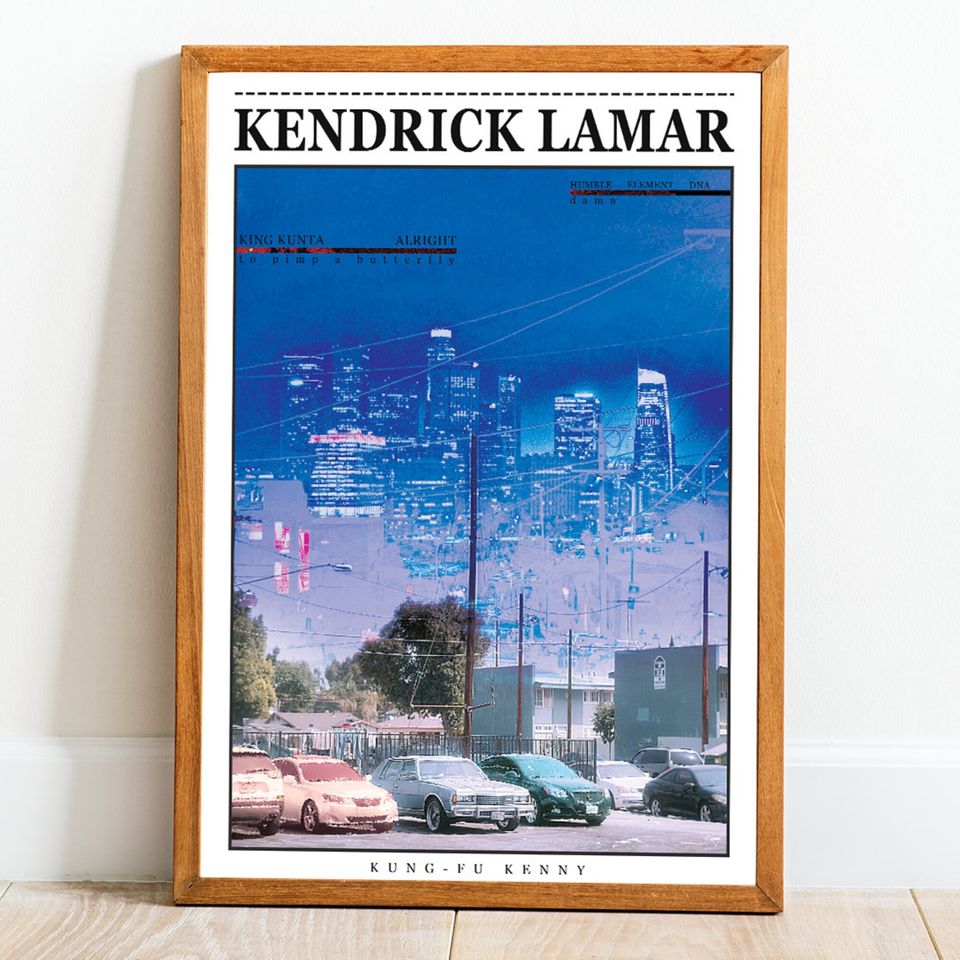 Kendrick Lamar Poster  Music Wall Art, Kendrick Lamar Print  Music Poster