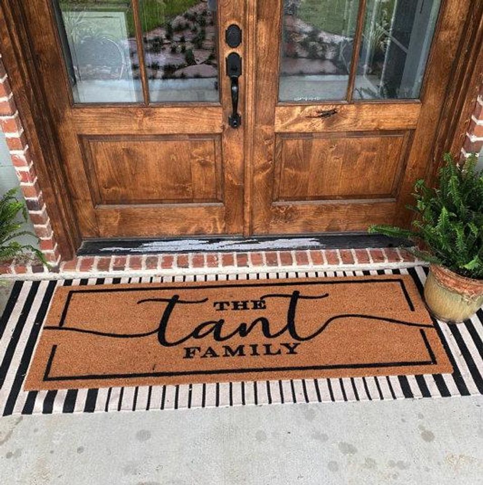 Coir Doormat Custom Welcome Mat for Weddings  Real Estate