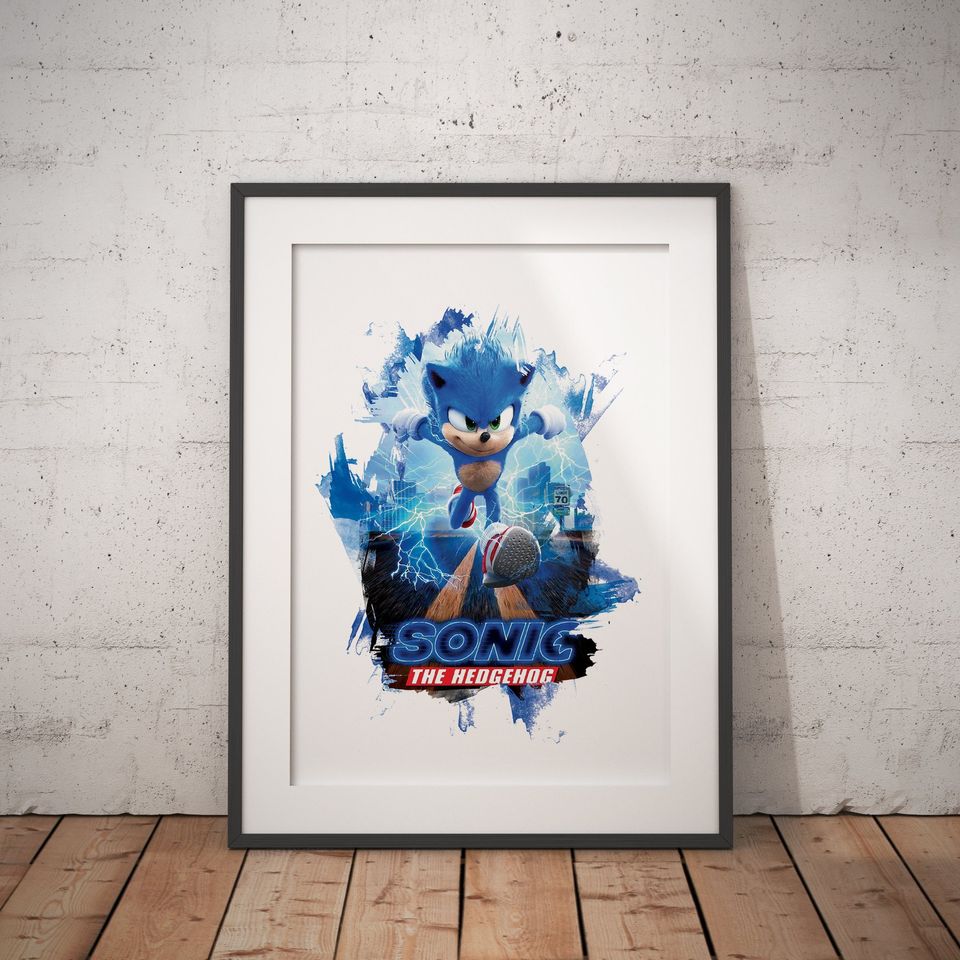 Sonic The Hedgehog Poster, Sonic Poster