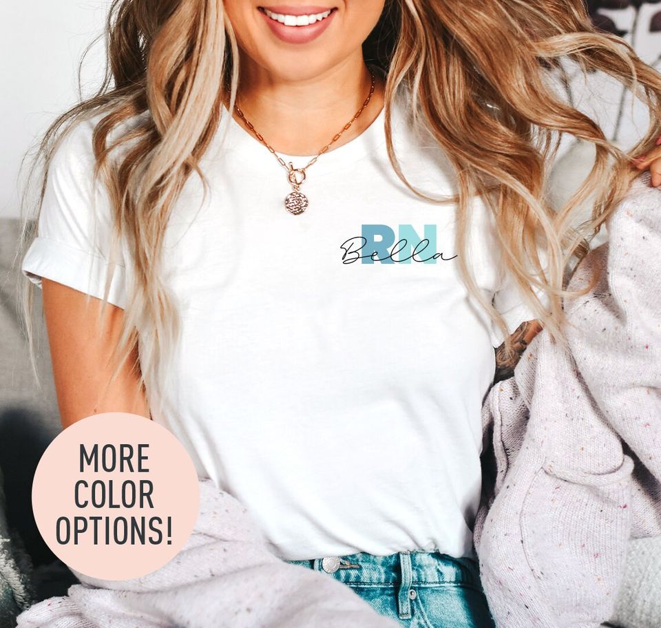 Personalized RN Shirt, Custom Registered Nurse Name Shirt
