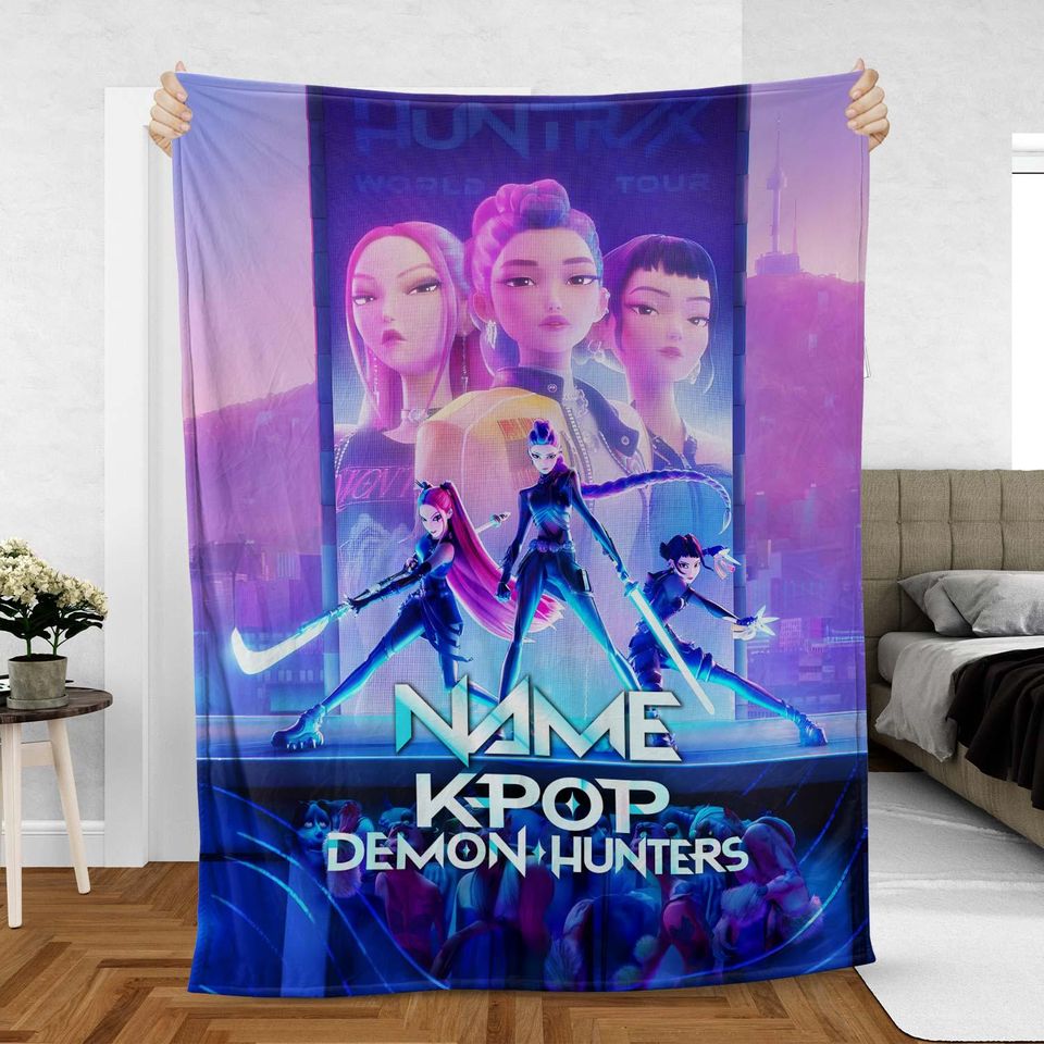 Custom Fleece Blanket with Character Pop Star Design