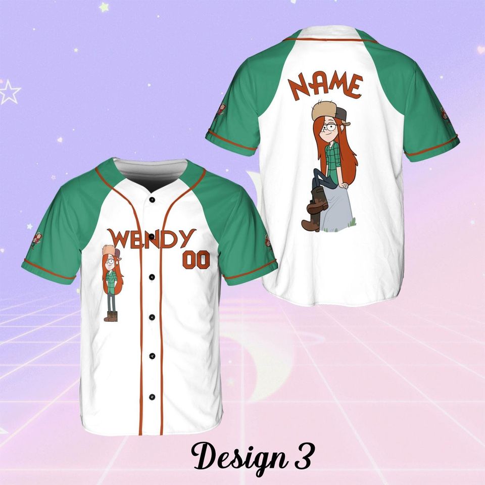 Personalized Name Gravity Falls Jersey, Disney Gravity Falls Characters Jersey, Custom Gravity Falls Baseball Jersey, Disney Team Outfit