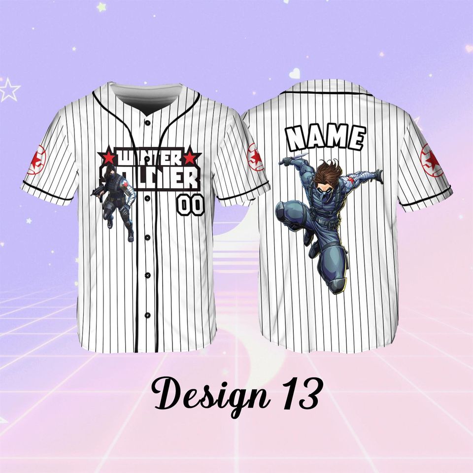 Marvel Anti Heroes Baseball Jersey, Marvel Deadpool Jersey, Marvel Red Hulk Jersey