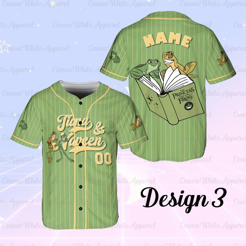 Princess and the Frog Tiana Naveen Baseball Jersey for Kids