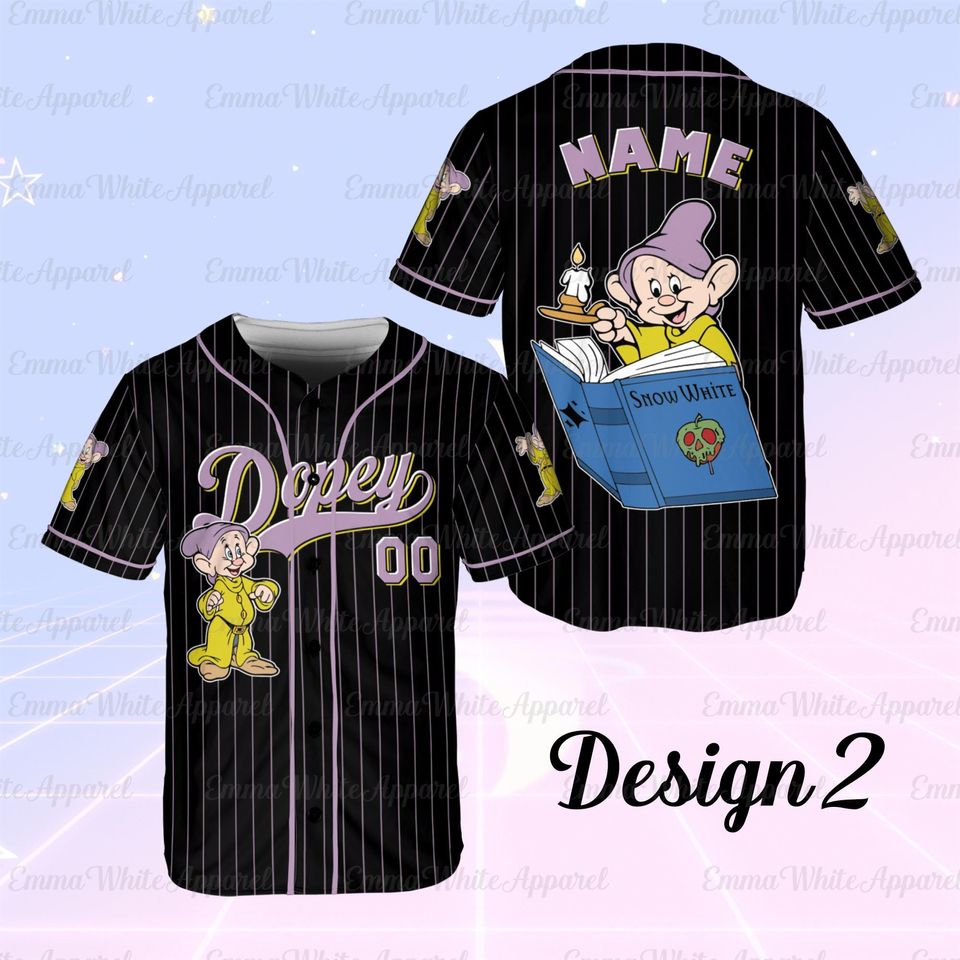 Snow White Dopey Dwarf Baseball Jersey