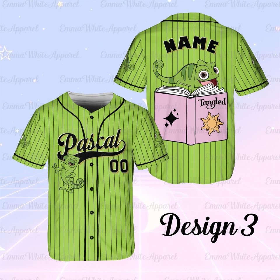 Tangled Pascal Sidekick Baseball Jersey Disney Pascal Chameleon Friend Shirt
