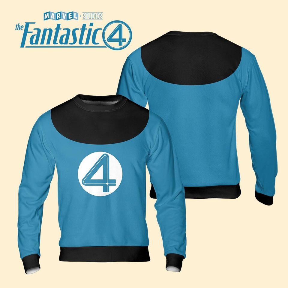 Marvel Fantastic Four First Sweatshirt, The Fantastic Four First Steps Marvel Shirt, Marvel Superheroes Costume Outfit, Marvel Comic Shirt