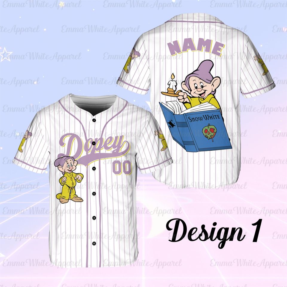 Snow White Dopey Dwarf Baseball Jersey