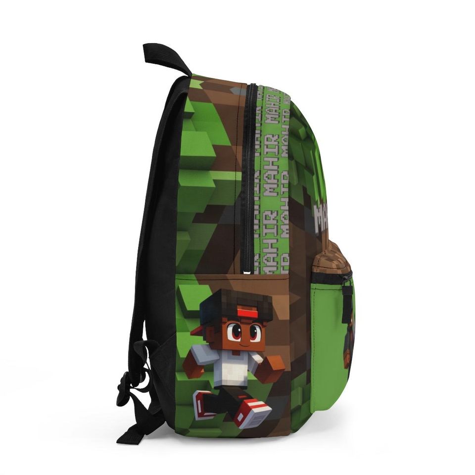 Minecraft Backpack, Custom Personalized Kids Travel Backpack, School Gift