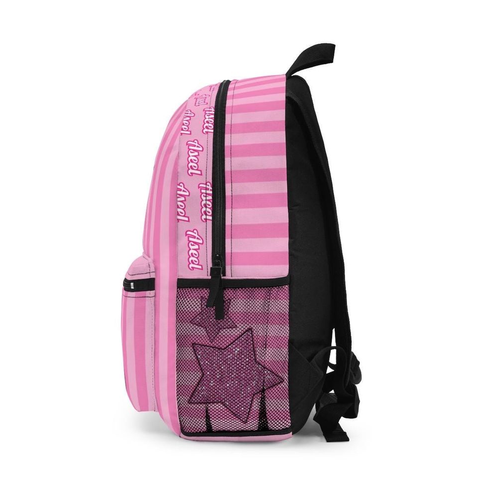 Pink Barbie Personalized Backpack, Kids Travel and School Bag in Pastel Colors