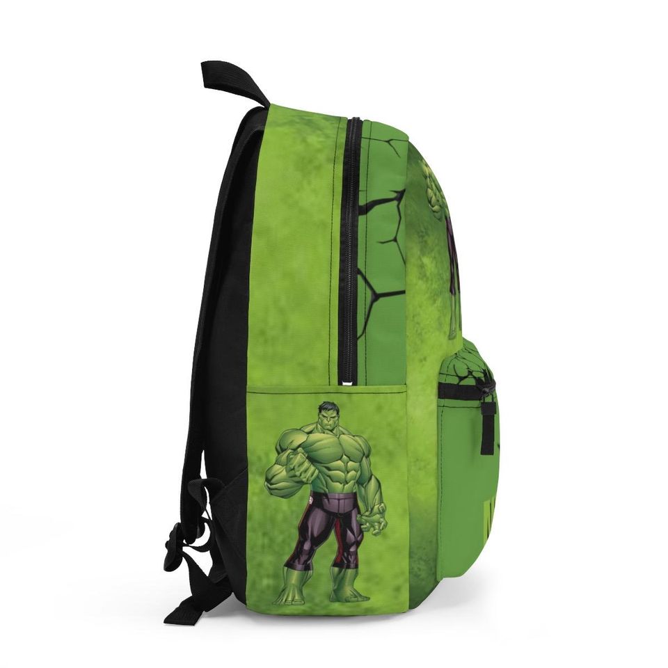 Hulk Backpack Set for Kids, Customizable School Bag, Marvel Travel Backpack for Students