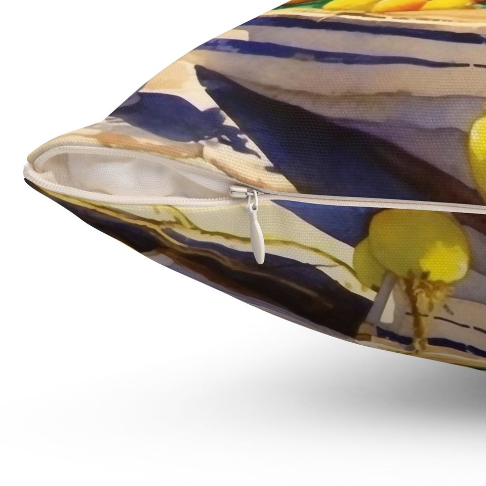 Watercolor Lemon Throw Pillows Abstract  Lemon pillow Citrus Print Pillow