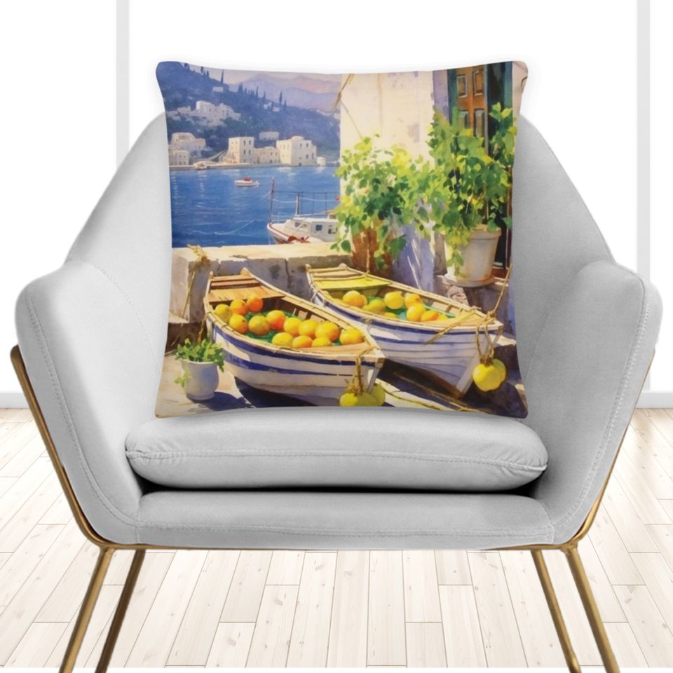Watercolor Lemon Throw Pillows Abstract  Lemon pillow Citrus Print Pillow