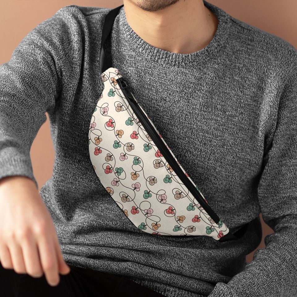 Mouse Ears Christmas Fanny Pack, Disney Christmas Fanny Pack