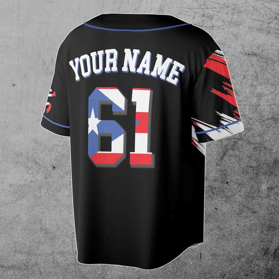 Customize Name Puerto Rico Baseball Jersey