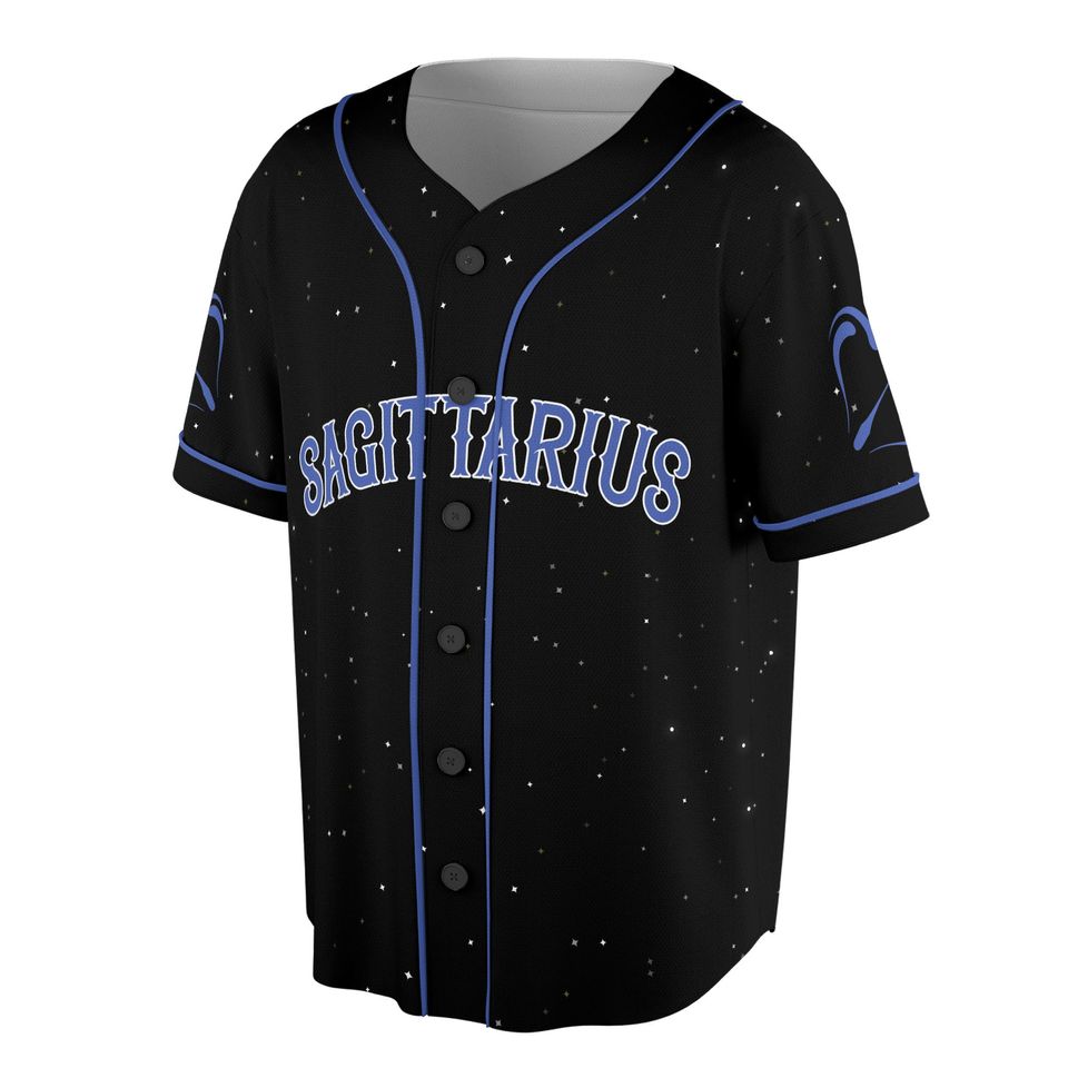 Symbol Zodiac Constellation Sagittarius Star Baseball Jersey