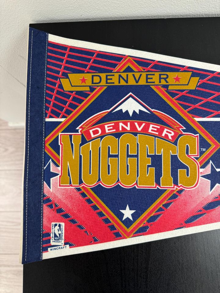Denver Nuggets NBA vintage pennant from 1990s