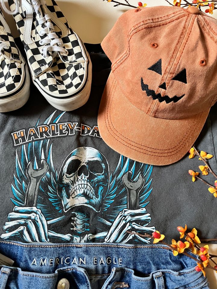 Jack O Lantern Pumpkin Embroidered Baseball Cap | Vintage | Dat Hats