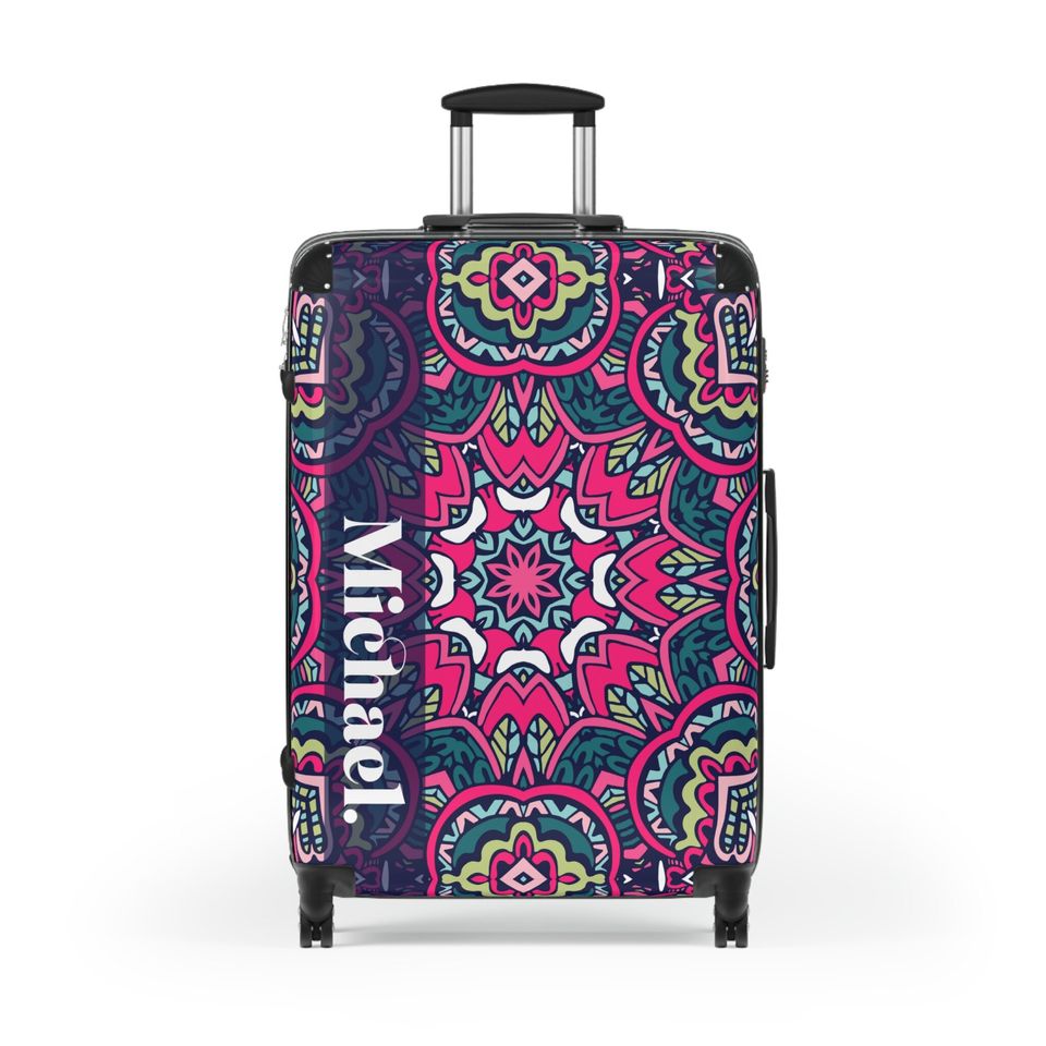Custom Mandala Suitcase, Mandala Luggage, Travel Bag