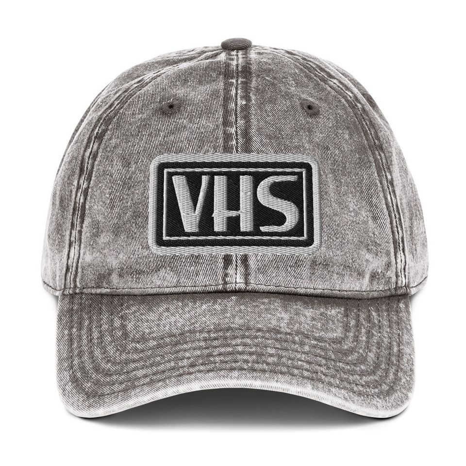 VHS Vintage Cotton Twill Cap | Perfect Halloween Accessory
